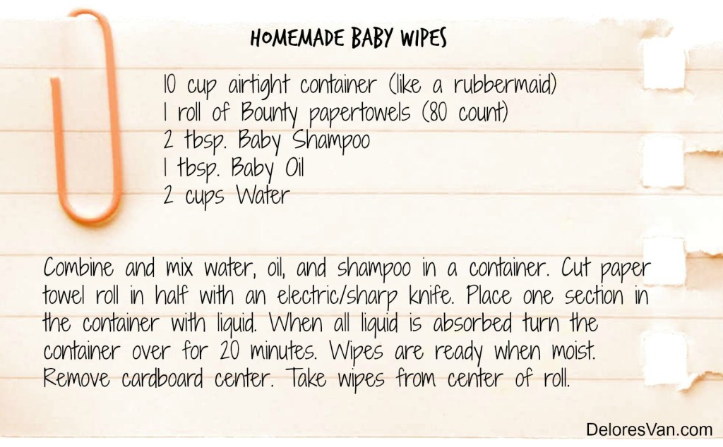 baby wipes recipe dv